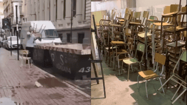 El video fue filmado por vecinos y rápidamente se viralizó.