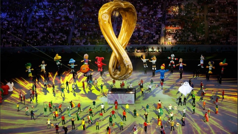 El inicio del show previo al fútbol.