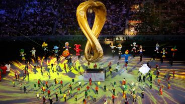 El inicio del show previo al fútbol.