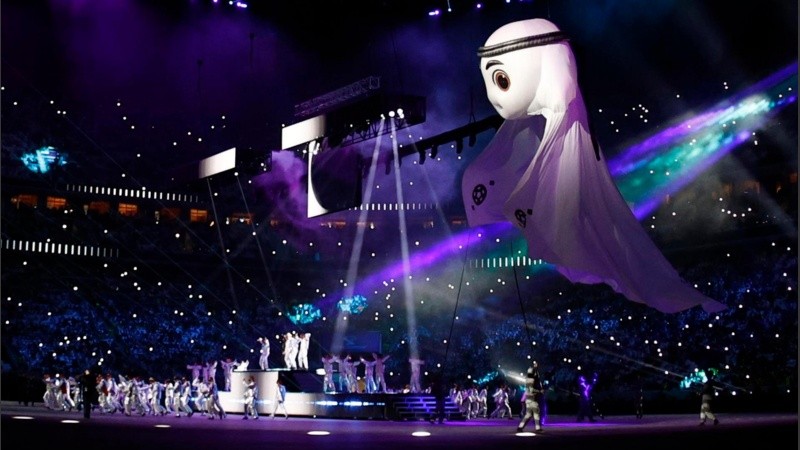 El inicio del show previo al fútbol.