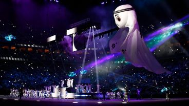 El inicio del show previo al fútbol.