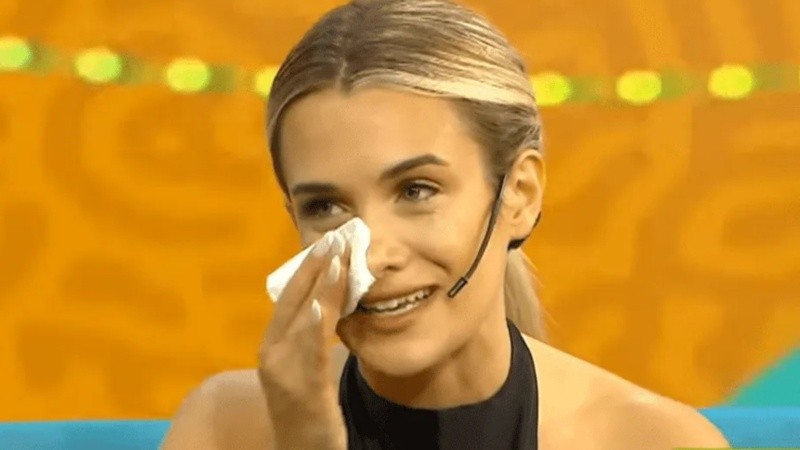 Camila Homs emocionada hablando de sus hijos.