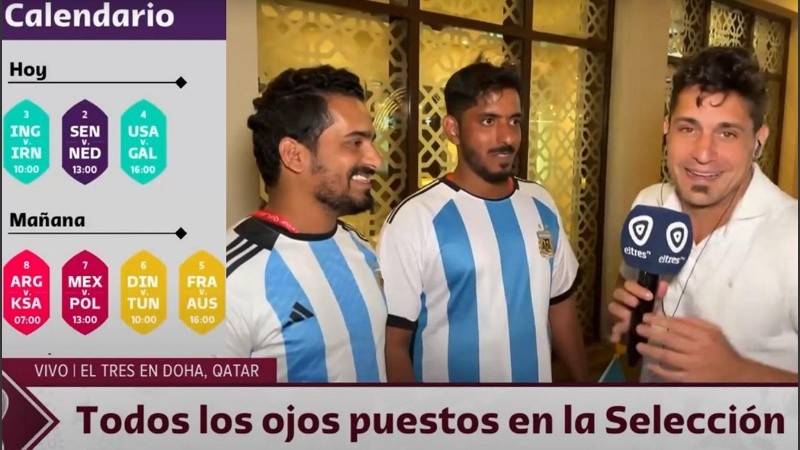 El inesperado encuentro con dos hinchas de Argentina nacidos en India.