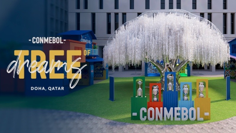 La casa del fútbol sudamericano se ubica en Sikkat Alwadi, Doha, y permanecerá abierta todos los días hasta el 19 de diciembre, de 14 a 22 hora local, con entrada libre y gratuita.