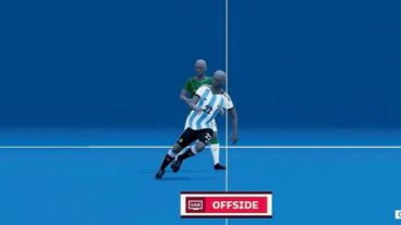 Por tener el hombro adelantado, a Lautaro Martínez le anularon un gol.