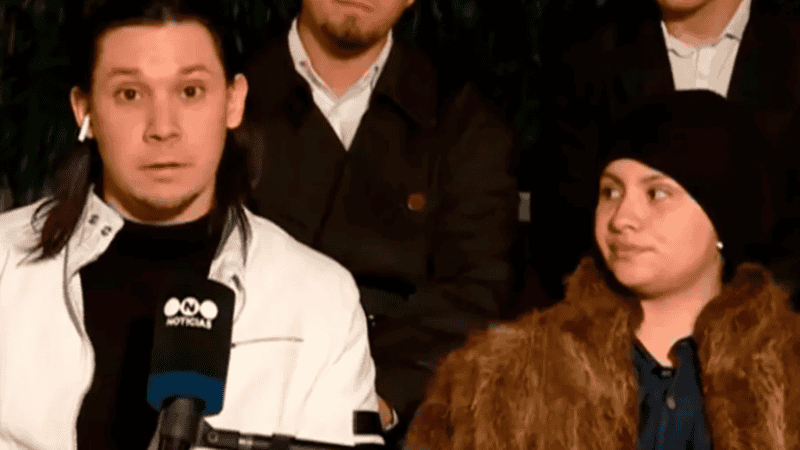 Carrizo junto a Brenda Uliarte en TV.