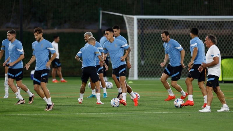 Entrenamiento de la selección de Uruguay. 