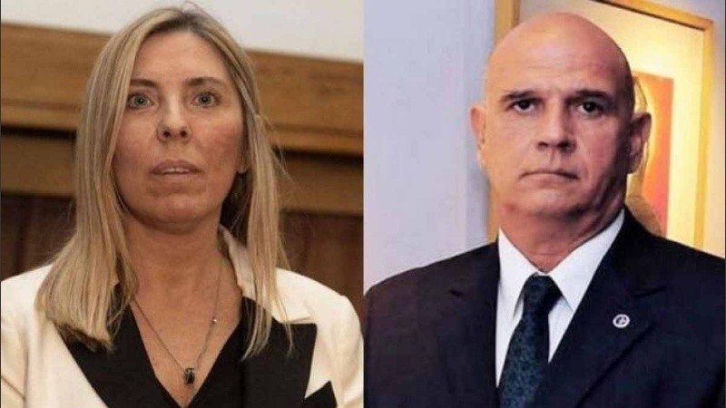 La jueza María Eugenia Capuchetti y el fiscal Carlos Rívolo.