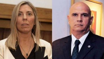 La jueza María Eugenia Capuchetti y el fiscal Carlos Rívolo.