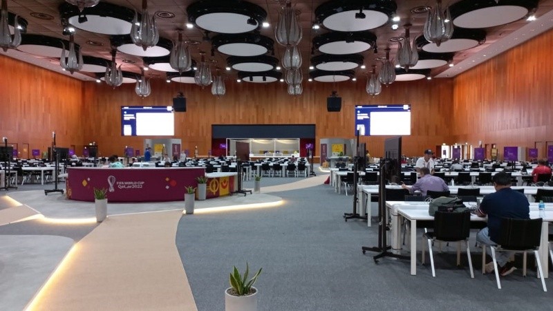 Una vista del Centro de Prensa de la FIFA en Qatar 2022
