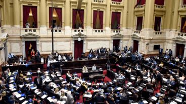 Legisladores en la sesión de este jueves en el Congreso nacional.