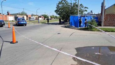 La AIC trabajaba en la escena del crimen.