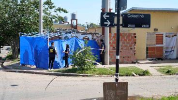 La AIC trabajaba en la escena del crimen.