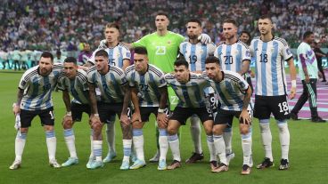 Los once titulares de Argentina que salieron a jugar contra México este sábado.