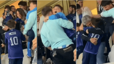 La alegría de los familiares de Lionel Messi.