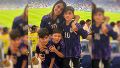 La foto de Ciro Messi en brazos de Antonela Rocuzzo ¿con el resultado de Argentina y Australia?