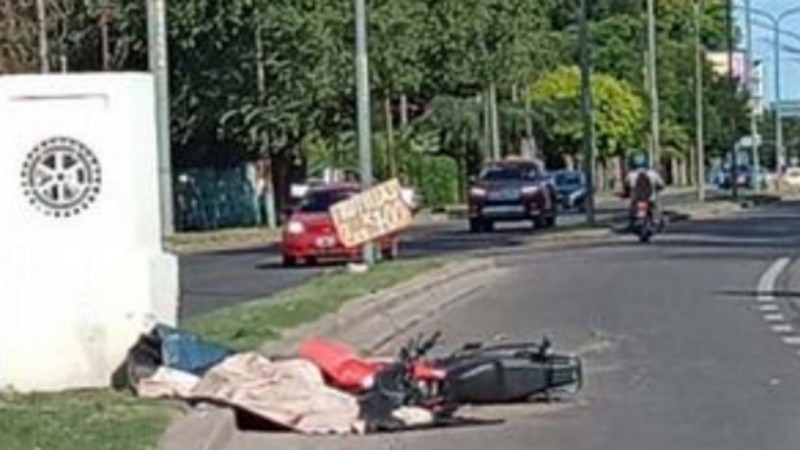 El siniestro vial ocurrió este jueves a la tarde.