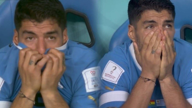 El llanto desconsolado de Luis Suárez. 