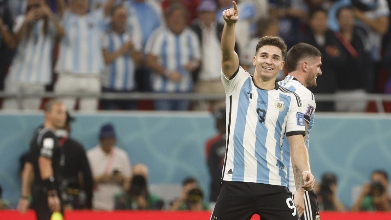 Fue el segundo gol del ex delantero del City con la camiseta argentina en el Mundial, en su segundo partido como titular.