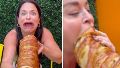 Video: tiene la boca más grande del mundo y lo demostró con burrito gigante