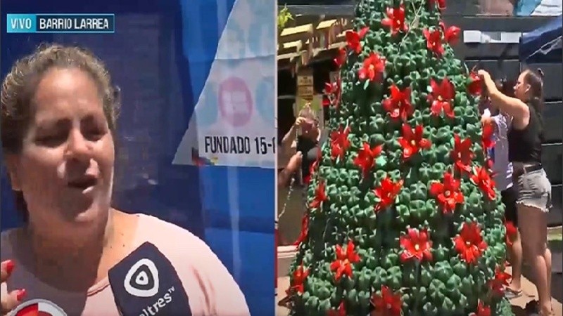 Los vecinos presentaron el árbol este 8 de diciembre.