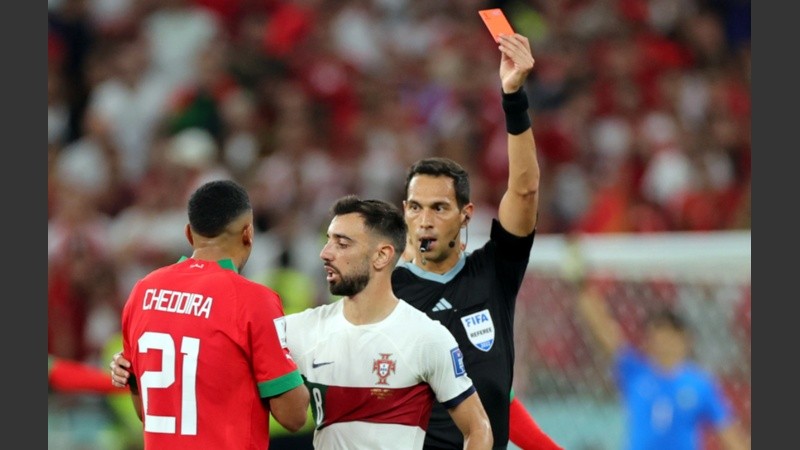 Portugal cargó contra el árbitro argentino Facundo Tello, que dirigió el partido por cuartos ante Marruecos.