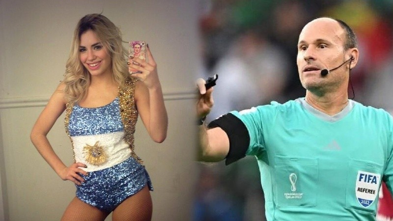 La cantante y actriz argentina cruzó al árbitro español en redes sociales. 