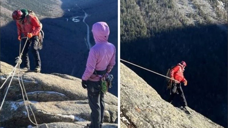 Los técnicos de rescate alcanzaron al hombre pero lamentablemente nada pudieron hacer.