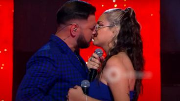 Facu Martínez y Ailén Peralta, en la pista de "Canta Conmigo ahora 2"