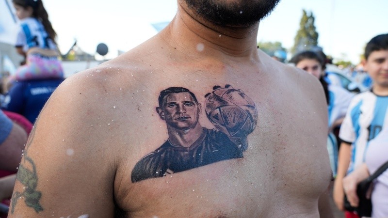 En los festejos a lo largo del campeonato ya se vieron tatuajes alegóricos.