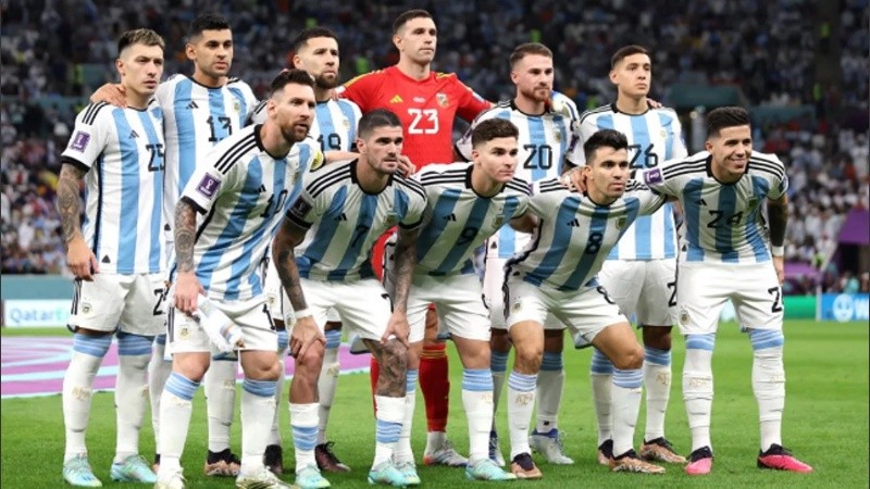 El seleccionado argentino, a horas de disputar la final de la Copa del Mundo frente al combinado francés.