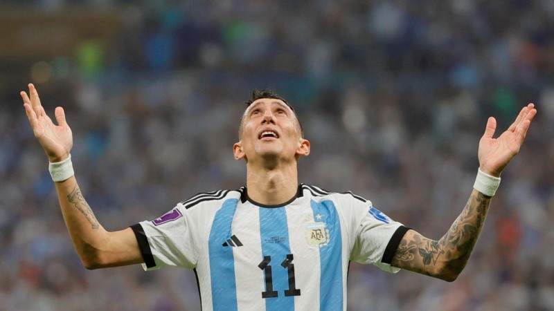 Di María rompió en llanto después de convertir el segundo gol de Argentina en la final ante Francia.