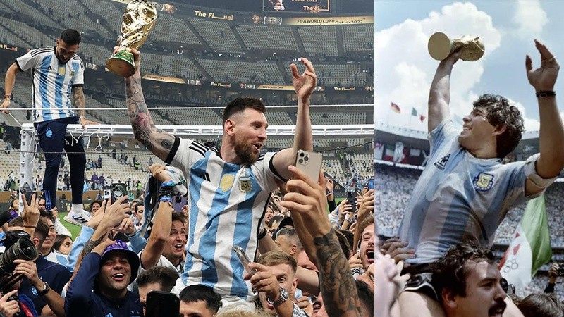 Messi y Maradona, en lo alto de la historia del fútbol.