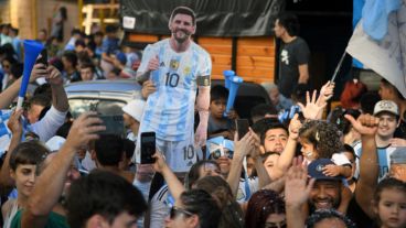 Postal del festejo en Buenos Aires.