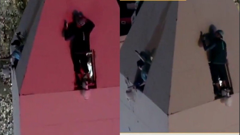 Al menos estaban a 68 metros de altura.