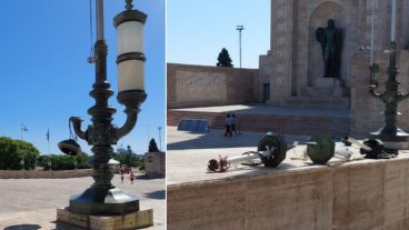 Robos y destrozos en las estructuras históricas del Monumento.