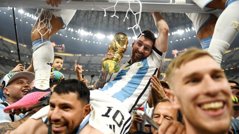 La locura del festejo de Messi en Qatar