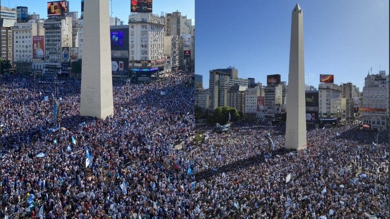 El Obelisco en primeras horas de la mañana 