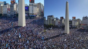El Obelisco en primeras horas de la mañana