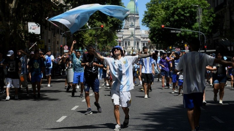 La selección y el pueblo argentino festejan el tercer campeonato mundial en una jornada histórica