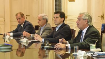 Junto al presidente estuvo el ministro Wado De Pedro.