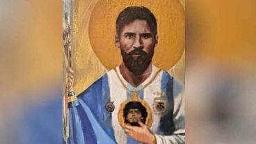 El mural de Lionel Messi en Barcelona antes de ser vandalizado.