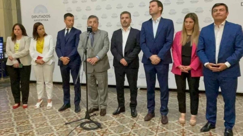 Conferencia de Juntos por el Cambio en la Cámara de Diputados