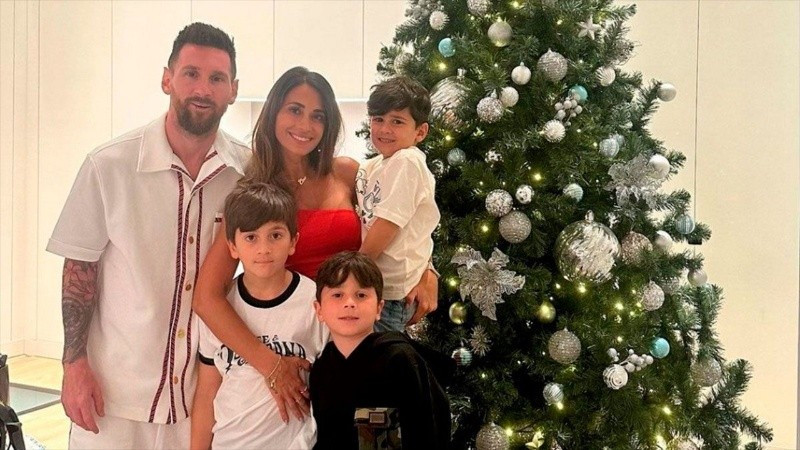 La familia Messi festejó la Navidad en Rosario