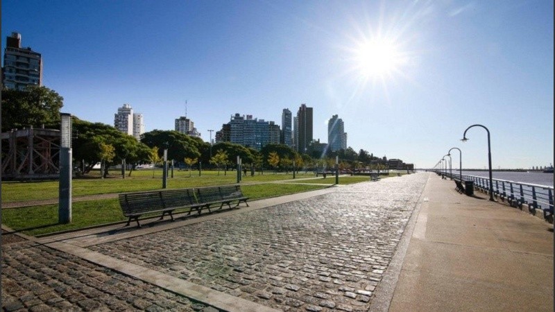 Un domingo soleado en Rosario para abrir la segunda quincena de enero de 2023.
