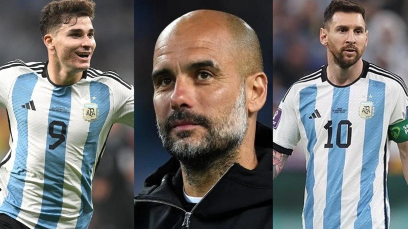 El entrenador del Manchester City volvió a elogiar al delantero y se alegró por la consagración de la Selección argentina en el Mundial.
