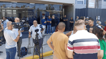 La movilización de periodistas al MPA de San Lorenzo.