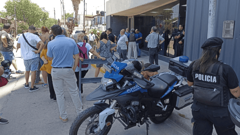 La movilización de periodistas al MPA de San Lorenzo.