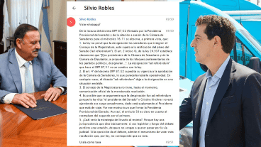 "Usala como tuya". El vocero de Rosatti habría dado información judicial al ministro de Larreta.