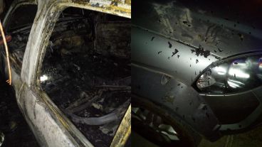 El Renault Symbol (izquierda) sufrió daños totales y el Fiat Weekend (derecha) algunos daños en el lado derecho.